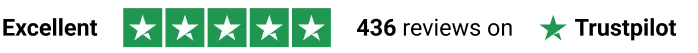 Micro combo de reseñas y estrellas de Trust Pilot para Amedia Social