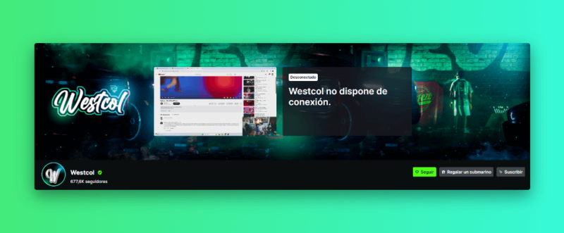 una captura de pantalla de canal de kick de westcol